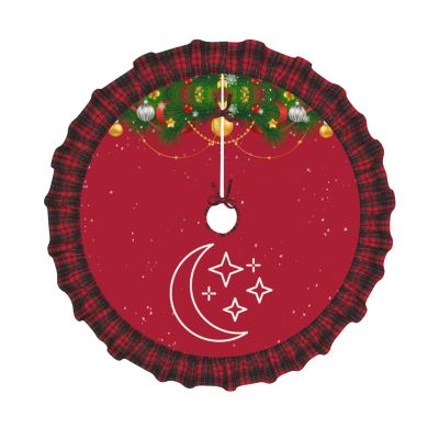 Magic Moon Star Christmas Tree Skirt Multi-Size Christmas Festive Party Decorations