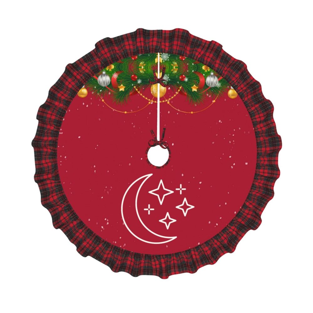 Magic Moon Star Christmas Tree Skirt Multi-Size Christmas Festive Party Decorations