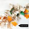 2 PCS 6FT Fall Garland Maple Leaf,Artificial Garlands with White Berry Pumpkin,Hanging Vine Autumn Garland Thanksgiving Christmas Decor for Fireplace Wall Window Indoor Outdoor Home view 2