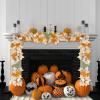 2 PCS 6FT Fall Garland Maple Leaf,Artificial Garlands with White Berry Pumpkin,Hanging Vine Autumn Garland Thanksgiving Christmas Decor for Fireplace Wall Window Indoor Outdoor Home view 4