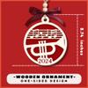 MAPDTWO Trumpet Ornament - Trumpet Player Gifts for Men, Women - Music Christmas Ornaments, Musical Instrument Christmas Ornaments - Wood Ornament 2024 view 2