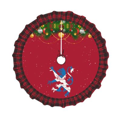 Lion Rampant Scotland Scottish Christmas Tree Skirt Multi-Size Christmas Festive Party Decorations