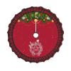 NJHGHHRT Goth Pentacle Wreath Wicca Witch Pagan Christmas Tree Skirt Multi-Size Christmas Festive Party Decorations, Black view 1