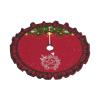 NJHGHHRT Goth Pentacle Wreath Wicca Witch Pagan Christmas Tree Skirt Multi-Size Christmas Festive Party Decorations, Black view 3