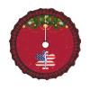 EMS Star of Life EMT Paramedic Medic American Flag Christmas Tree Skirt Multi-Size Christmas Festive Party Decorations view 1