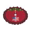 EMS Star of Life EMT Paramedic Medic American Flag Christmas Tree Skirt Multi-Size Christmas Festive Party Decorations view 3