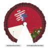 EMS Star of Life EMT Paramedic Medic American Flag Christmas Tree Skirt Multi-Size Christmas Festive Party Decorations view 4