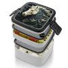 BTCOWZRV Horse Pattern Bento Box with Compartments Double Layer Bento Lunch Box with Spoon And Handle All-in-One Adult Lunchbox Leakproof Lunch Container for Work Picnic Travel view 4