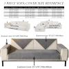 Rosygulls Simple Chenille Couch Cover Washable,Light Luxury Anti-Slip Chenille Sofa Slipcovers,1-Piece Sofa Cover Suitable for All Seasons,Couch Protectors Hemming-Gray,Backrest 28x35in/70x90cm view 3