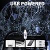 Fairy Lights 66ft 200 LED USB Twinkle String Lights Plug in Copper Wire Lights with Remote and Timer 8 Modes Outdoor Waterproof Starry Lights DIY Party Wedding Christmas Decoration(Cool White) view 4