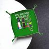 Personalized Valet Tray for Men&Women Custom Leather Storage Tray with Your Photo/Logo/Name Customized Gift for Marriage Anniversary Watch Glasses Keys Wallet, Green-M view 2