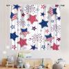 4th of July Curtains, Independence Day Patriotic Star Fireworks American Flag Farmhouse Country Red White Blue Window Drapery Treatments for Bedroom Living Room Kitchen Bathroom 2 Panels, 63"x63" Inch view 3