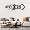Geometric Metal Wall Decor, Metal Shapes Wall Decor, Geometric Metal Wall Art Decor, Modern Metal Wall Decor, Large Geometric Wall Art, Modern Art Wall Decor, Living Room Wall Hangings (Gold, 29"x 9"| 76x24cm) view 3