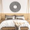 Geometrical Metal Wall Decor, Round Metal Wall Decor, Modern Metal Wall Art, Geometric Wall Decor, Round Wall Decor, Modern Wall Art, Living Room, Bedroom, Kitchen Wall Hangings (Black, 24"x 24"| 62x62cm) view 1