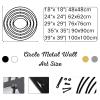Geometrical Metal Wall Decor, Round Metal Wall Decor, Modern Metal Wall Art, Geometric Wall Decor, Round Wall Decor, Modern Wall Art, Living Room, Bedroom, Kitchen Wall Hangings (Black, 24"x 24"| 62x62cm) view 4
