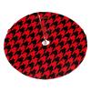 Christmas Tree Skirt, 30" Red and Black Houndstooth for Christmas Decorations&Ornaments view 2