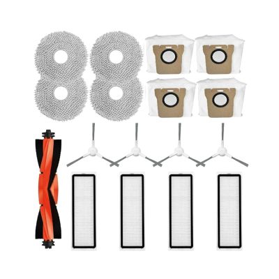 PLANTKA Main Side Brush, Hepa Filter, Mop Cloth, Dust Bag, Compatible for Xiaomi X20+ / X20 Plus, Vacuum Cleaner Parts