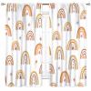 Boho Rainbow Curtains, Kids Girls Baby Cute LovelyRetro Vintage Rainbow Pastel Aesthetic Bohemian Window Curtains for Classroom Bedroom Living Room Nursery Playroom Drapery 2 Panels Set, 84"x63" Inch view 2
