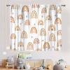 Boho Rainbow Curtains, Kids Girls Baby Cute LovelyRetro Vintage Rainbow Pastel Aesthetic Bohemian Window Curtains for Classroom Bedroom Living Room Nursery Playroom Drapery 2 Panels Set, 84"x63" Inch view 3