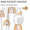 Boho Rainbow Curtains, Kids Girls Baby Cute LovelyRetro Vintage Rainbow Pastel Aesthetic Bohemian Window Curtains for Classroom Bedroom Living Room Nursery Playroom Drapery 2 Panels Set, 84"x63" Inch view 4