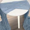 6 Pack Dusty Blue Cheesecloth Table Runner 35x120 Inch 10Ft Rustic Gauze Cheese Cloth Table Runner Sheer Cheesecloth Table Runners for Wedding Party Bridal Shower Decoration view 3