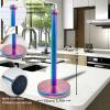 Keiwhsly Stainless Steel Paper Towel Holder Countertop, Rainbow Kitchen Roll Holder Stand with Weighted Base Removable Top for a Variety of Paper Towels view 3