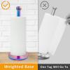 Keiwhsly Stainless Steel Paper Towel Holder Countertop, Rainbow Kitchen Roll Holder Stand with Weighted Base Removable Top for a Variety of Paper Towels view 4