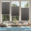 BERISSA Top Down Bottom Up Cordless Cellular Shades, Pull Down Blackout Jacquard Streaks Fabric Honeycomb Blinds for Window and Skylights(65" W x 80" H) Brown view 2