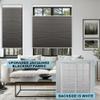 BERISSA Top Down Bottom Up Cordless Cellular Shades, Pull Down Blackout Jacquard Streaks Fabric Honeycomb Blinds for Window and Skylights(65" W x 80" H) Brown view 3