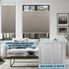 BERISSA Top Down Bottom Up Cordless Cellular Shades, Pull Down Blackout Jacquard Streaks Fabric Honeycomb Blinds for Window and Skylights(30.5" W x 52" H) Beige view 3