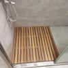 Balissm 30 40 50 60 70 80 90 100cm Large Bath Mats Slated Platform, Waterproof Teak Wood Shower Matt for Bathroom Floor/Inside Shower/Outside Shower(30x30cm/12x12in) view 1