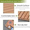 Balissm 30 40 50 60 70 80 90 100cm Large Bath Mats Slated Platform, Waterproof Teak Wood Shower Matt for Bathroom Floor/Inside Shower/Outside Shower(30x30cm/12x12in) view 2