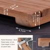 Balissm 30 40 50 60 70 80 90 100cm Large Bath Mats Slated Platform, Waterproof Teak Wood Shower Matt for Bathroom Floor/Inside Shower/Outside Shower(30x30cm/12x12in) view 3