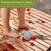 Balissm 30 40 50 60 70 80 90 100cm Large Bath Mats Slated Platform, Waterproof Teak Wood Shower Matt for Bathroom Floor/Inside Shower/Outside Shower(30x30cm/12x12in) view 4