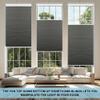 BERISSA Top Down Bottom Up Cordless Cellular Shades, Pull Down Blackout Jacquard Streaks Fabric Honeycomb Blinds for Window and Skylights(30" W x 64" H) Gray view 2