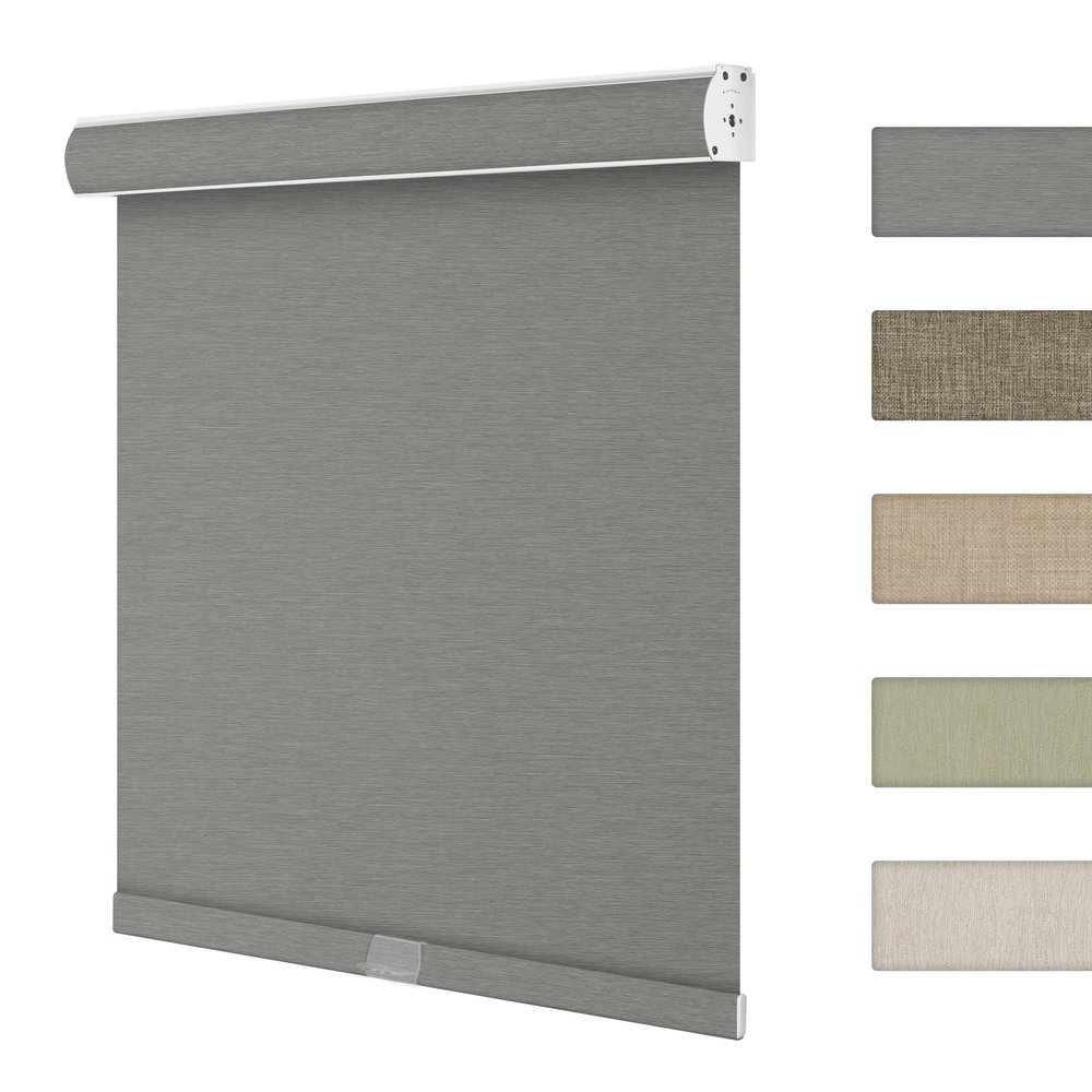 BERISSA Blackout Pull Down Window Shades Blinds Room Darkening Custom Roller Shade for Indoor Thermal Insulated Up and Down Blind for Home Bedroom(77" W x 96" H) Gray