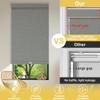 BERISSA Blackout Pull Down Window Shades Blinds Room Darkening Custom Roller Shade for Indoor Thermal Insulated Up and Down Blind for Home Bedroom(77" W x 96" H) Gray view 3