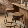 Cortesi Home Boone Counterstool in Driftwood and Metal Legs view 2