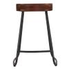 Cortesi Home Boone Counterstool in Driftwood and Metal Legs view 3