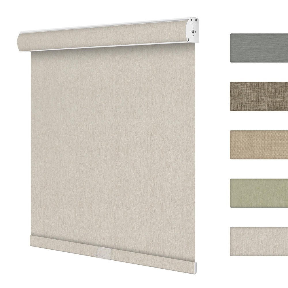 BERISSA Blackout Pull Down Window Shades Blinds Room Darkening Custom Roller Shade for Indoor Thermal Insulated Up and Down Blind for Home Bedroom(34" W x 96" H) Beige