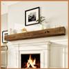 Avana Rustic Fireplace Mantle Shelf - 84 Inches, Handcrafted Wood - Decorative Wall Shelf for Home - Farmhouse Mantel Decor - 84 X 8 X 5 - Rustic Traditional view 1