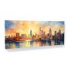 Sense Canvas Cleveland City 15 Canvas Art - Home Decor Wall Art Print Poster Painting Small 20x8 / 1.5" view 1