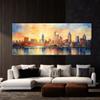 Sense Canvas Cleveland City 15 Canvas Art - Home Decor Wall Art Print Poster Painting Small 20x8 / 1.5" view 2