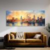 Sense Canvas Cleveland City 15 Canvas Art - Home Decor Wall Art Print Poster Painting Small 20x8 / 1.5" view 3