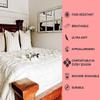 Threadinbox 100% Mulberry Silk Duvet Cover Set - 1-Piece Set - 30 Momme Grade 6A Mulberry Silk - Features Zipper Closure and Corner Ties, King/Cal-King 94x104 (1 Piece)- White Solid view 2