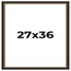 Poster Palooza 27x36 Frame Black and Gold Ornate Solid Wood Picture Frame | 1.5 Inch Moulding Width | with UV Acrylic Plexiglass, Foam Board Backing & Hanging Hardware Included view 1