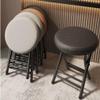 BERWDUXA Folding Stool Round Padded, 18 Inch Kitchen Stool, Collapsible Padded Bar Stools, Lightweight and Portable, for Dining, Bedroom, Bathroom(Pink) view 3