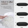 Head Recliner Pillow Adjustable Shredded Memory Foam Headrest Pillow for Recliners,Non-Slip Velvet Cushion for Pain Relief Neck Support Pillow for Travel Home Recliner Sofa Armchair (Black) view 3