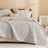 Litanika Oversized King Quilt Bedding Set, 128x120 Inch Super King Linen Comforter Bedspreads Lightweight Bed Coverlets Boho Bedding Cover Decor All Season,3 Pieces (1 Quilt, 2 Pillowcases) view 1