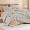 Litanika Oversized King Quilt Bedding Set, 128x120 Inch Super King Linen Comforter Bedspreads Lightweight Bed Coverlets Boho Bedding Cover Decor All Season,3 Pieces (1 Quilt, 2 Pillowcases) view 2